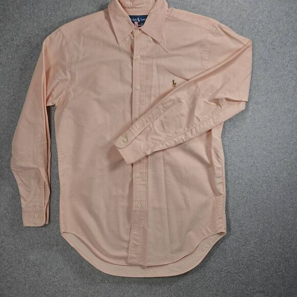 Polo Ralph Lauren Button Down Shirt 15 Classic Fit Pink - Picture 1 of 10